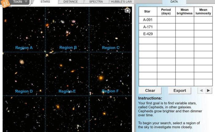 Gizmo star spectra answer key