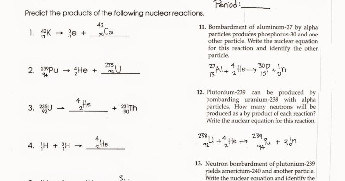 The decay of u-235 worksheet answers