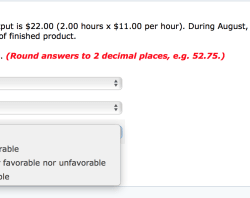 Mordica company standard labor cost