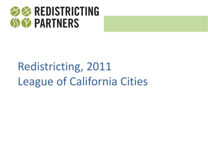 Redistricting guidelines slide process