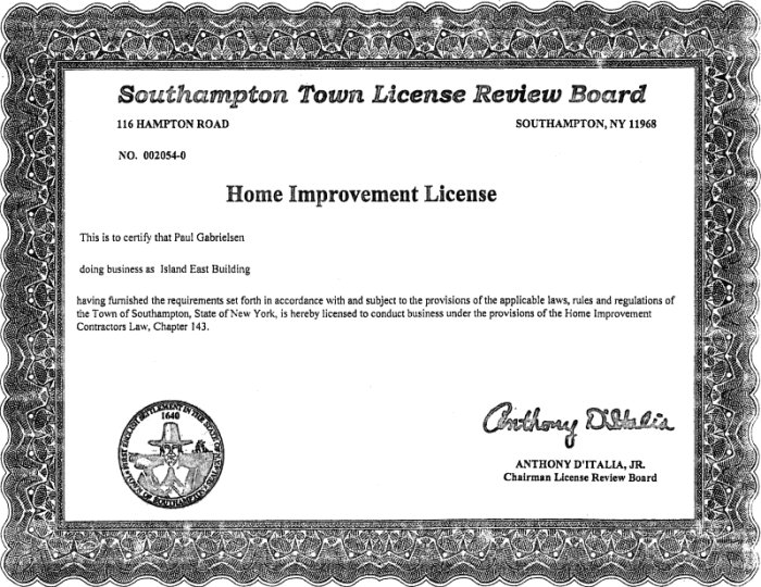 Suffolk county home improvement license renewal